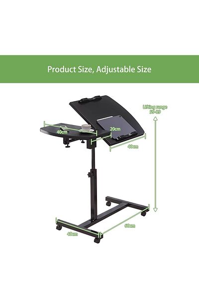 erorex Adjustable Laptop Table Lifting And Rotating Laptop Desk Tiltable Mobile Standing Desk With Mouse