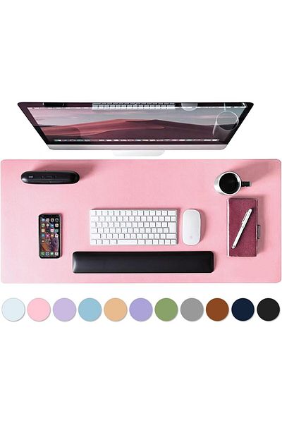 erorex Leather Desk Pad Protector Mouse Pad Non Slip Computer Mat For Desk Pu Leather Office Desk Mat For