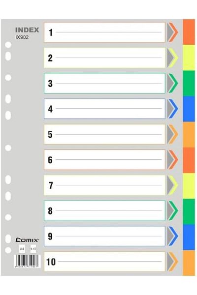 erorex Ix902 1 10 Number File Divider
