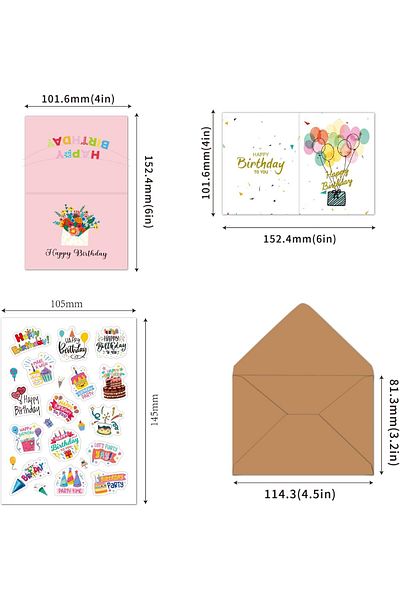 erorex 20Pcs Birthday Happy Birthday Cards With Envelopes And Birthday Card Assortment Box Variety Set Of