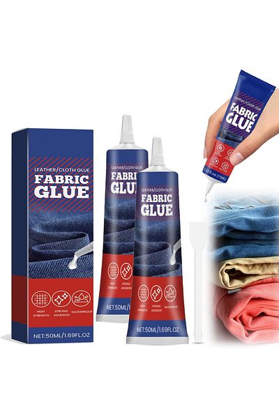 erorex Fabric Glue Permanent 50Ml Fabric Glue For Patch Clear Fabric Glue For Clothing Permanent Washable