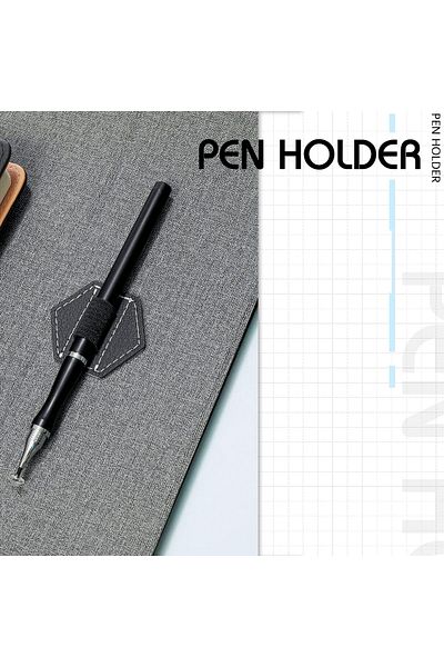 erorex Pen Loops Holder Self Adhesive Pen Holders For Notebook Self Adhesive Hexagon Leather Pencil Holder