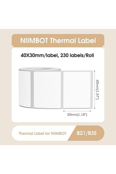 erorex B21 B3S Labels 1.57 Inch X 1.18 Inch 40X30Mm Thermal Sticker Label Waterproof Oil Proof And Tear