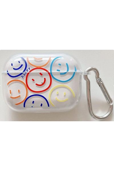 erorex Smiley Face Earphone Cover Applies To Airpods Pro2 Protective Cover 1 2 3 Wireless Bluetooth