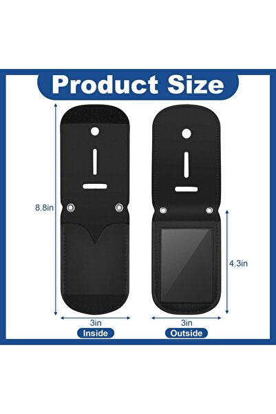 erorex Neck Chain Badge Holder Leather Police Badge Holder Security Card Holder With Inside Id Storage