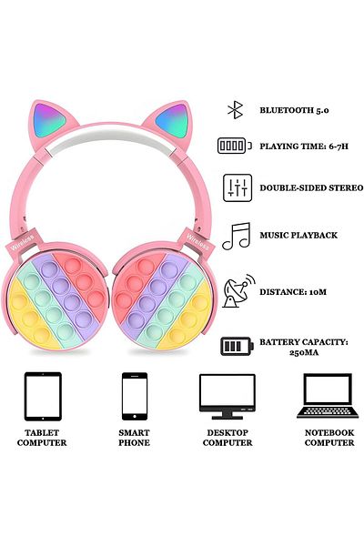 erorex Rgb Gaming Headset Stand With 3.5Mm Aux And 2 Usb Ports Touch Control 10 Lighting Modes Headset