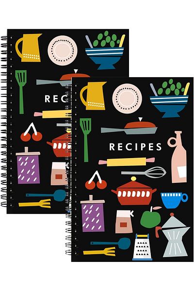 erorex 2 Pack 5.5 Inch X 8.5 Inch Recipe Book To Write In Your Own Recipes Blank Recipe Notebook Spiral