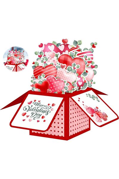 erorex 3D Pop Up Card Bouquet Card Romantic Watercolor Roses Flower Bouquet With Note Card And Envelope