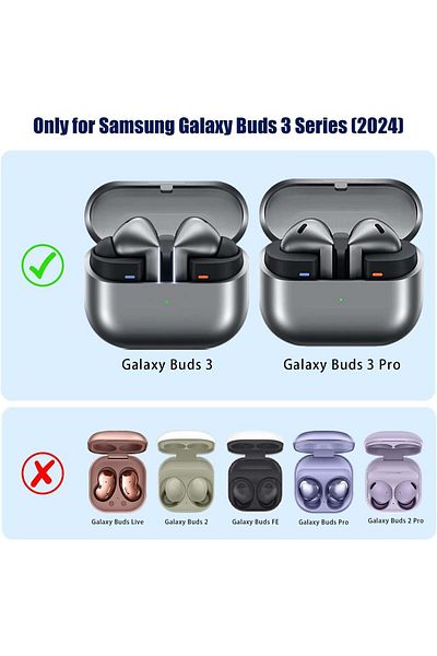 erorex جراب قفل شفاف متين لسماعات Galaxy Buds 2 Pro Live مع حبل وسلسلة مفاتيح صلبة