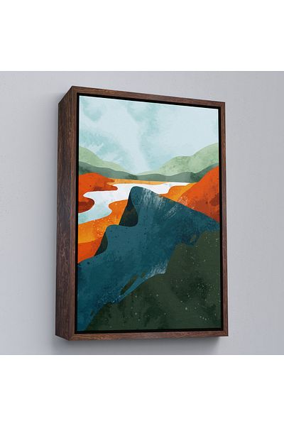 Harita Sepeti Pictură abstractă de vară cu cadru alb