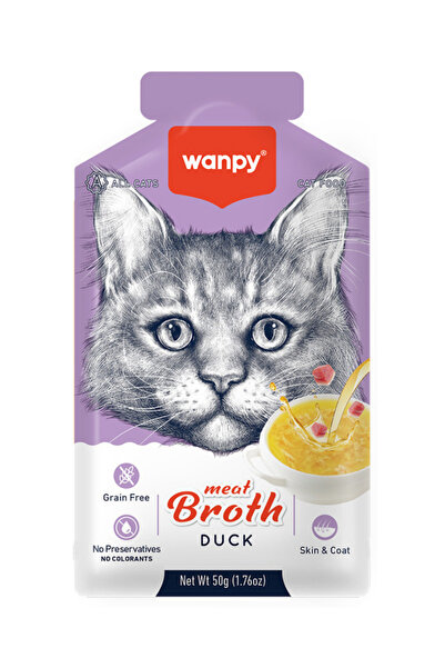 Wanpy Ördekli Tahılsız Kedi Çorbası 50gr - 12 Adet