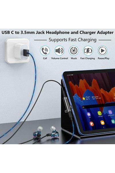 erorex In 1 Usb C To 3.5Mm Audio Adapter Compatible With Iphone 16 16 Plus 16 Pro 16 Pro Max And Galaxy