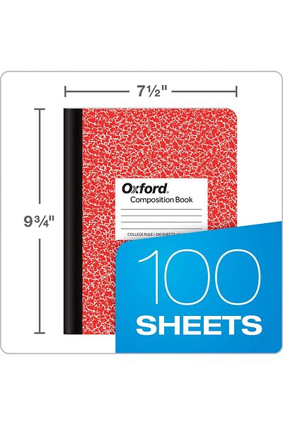 erorex Composition Notebook 6 Pack College Ruled Paper 9 3 4 X 7 1 2 Inches 100 Sheets Assorted Marble