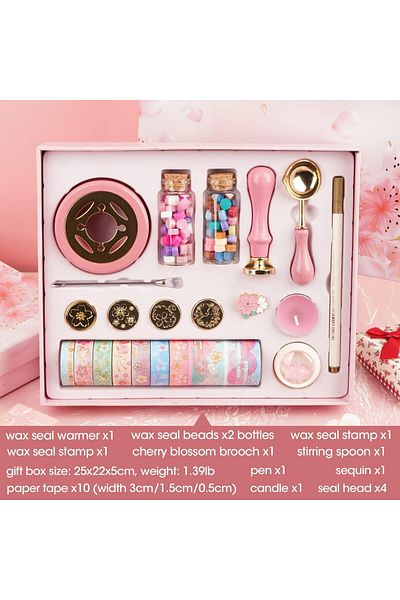 erorex Wax Seal Stamp Kit Wax Seal Beads With Wax Seal Stamp Sealing Wax Warmer Wax Seal Metallic Pen Wax