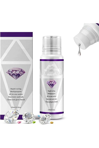 erorex Diamond Painting Sealer 120Ml 5D Diamond Art Glue Sealer With Glue Scraper Permanent Hold And Shine