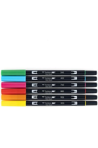 erorex 56225 Dual Brush Pen Art Markers Celebration 6 Pack