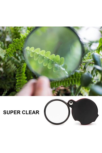 erorex 5X Mini Magnifying Glass Folding Pocket Magnifier Bigeye Glass Handheld Loupe For Reading Newspaper
