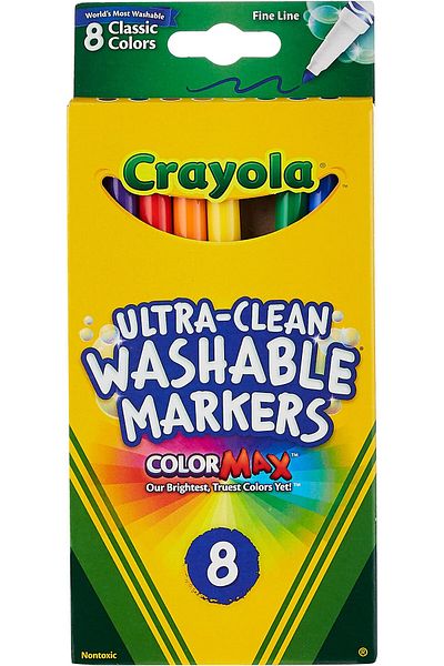 erorex Ultra Clean Washable Markers Color Max Fine Line Classic 8 Pieces Multicolor 58 7809