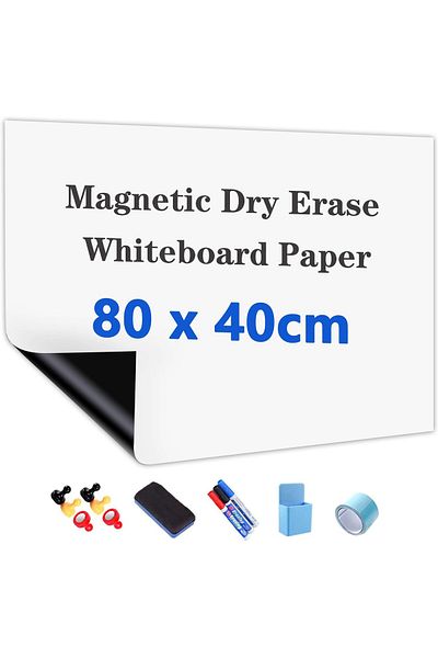 erorex Self Adhesive Magnetic Whiteboard Paper Whiteboard Film Stick On Wall For School Home Office