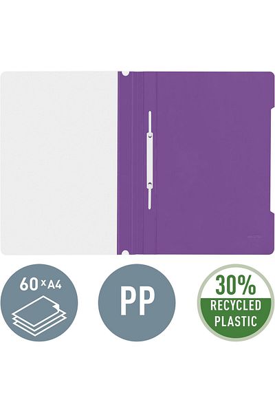 erorex Esselte Standard Document Folder A4 Long Title Strip Pvc Purple Violet 41910065