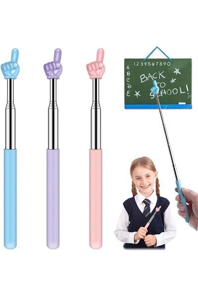 erorex Retractable Teacher Pointer For Classroom Kids Reading Dumero Extendable Finger Pointer Stick For