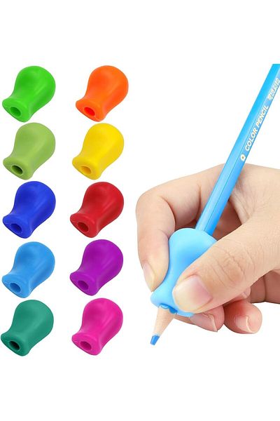 erorex The Pencil Grip Neon Pencil Grippers 6 Pcs Pencil Grips For Kids Handwriting Ergonomic Pen Grip For