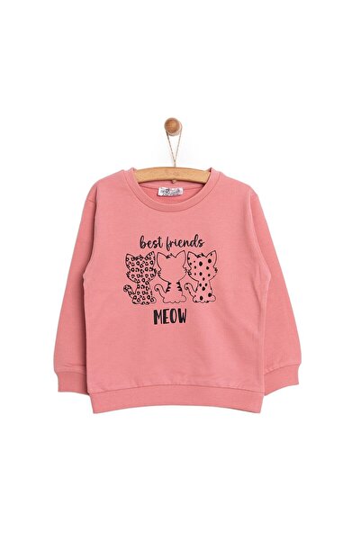ebebek Hello Baby HelloBaby Kız Bebek Sweatshirt Şardonlu Kedi Desenli Bisikl...