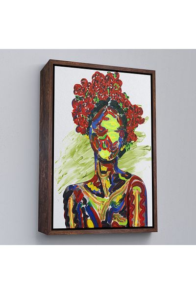 Harita Sepeti Pictură murală modernă pentru femei colorată cu cadru alb