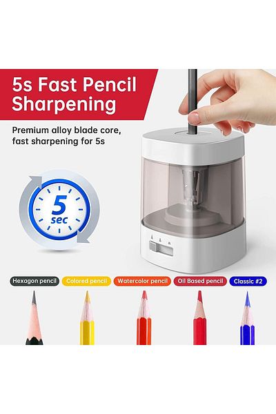 erorex Electric Pencil Sharpener Auto Stop Feature And Heavy Duty Helical Blade Pencil Sharpener Usb And