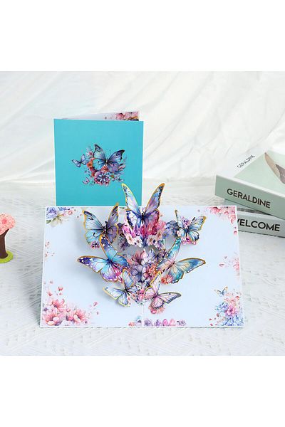 erorex Fancy Elegant Butterfly Design 5D Pop Up Card Greeting Card For Back Gift Birthday Mother'S Day