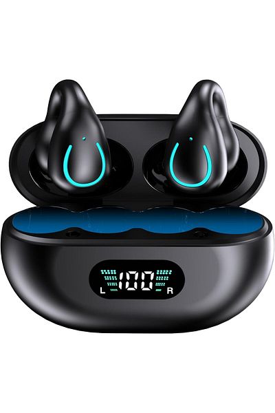 erorex سماعات أذن مفتوحة، توصيل هوائي، بلوتوث 5.3، سماعة رأس لاسلكية للرياضة، وقت تشغيل 20 ساعة، تعمل باللمس