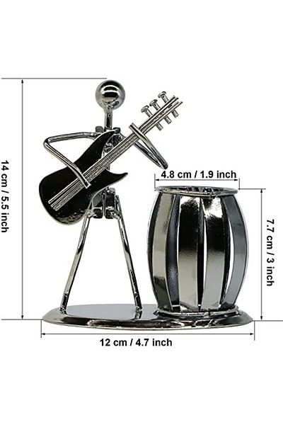 erorex Guitar Pen Holder Creative Desktop Accessories Multipurpose Metal Desk Pencil Holder For Gifts Kids