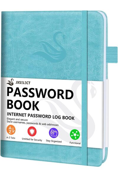 erorex كتاب كلمات مرور أنيق مع علامات تبويب أبجدية، غلاف مقوى، كتاب كلمات مرور لعنوان موقع ويب على الإنترنت