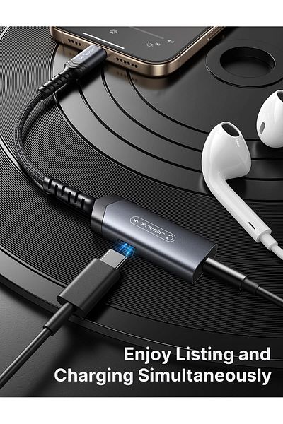 erorex محول Lightning إلى 3.5 مم معتمد من MFI، محول سماعات رأس iPhone من Lightning إلى مقبس الصوت