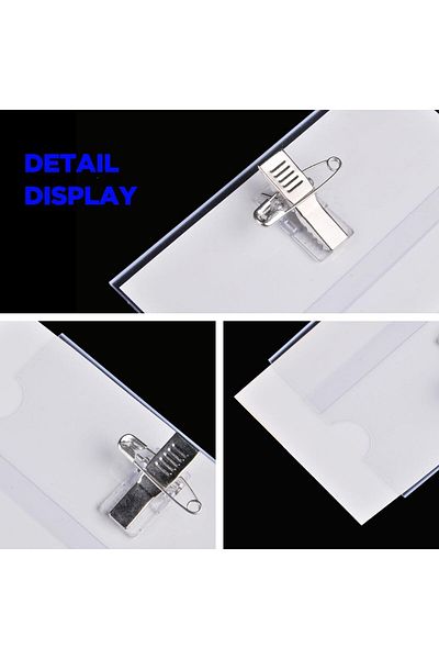 erorex Name Badge Holders Id Tags Name Badge 20 Pcs Plastic Material Flexible Waterproof Dustproof No