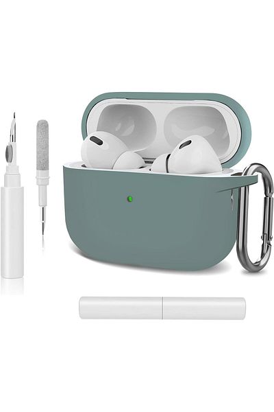 erorex جراب شفاف كريستالي متوافق مع Airpods Pro 2 2022 جراب TPU ناعم من السيليكون الفاخر مع سلسلة مفاتيح