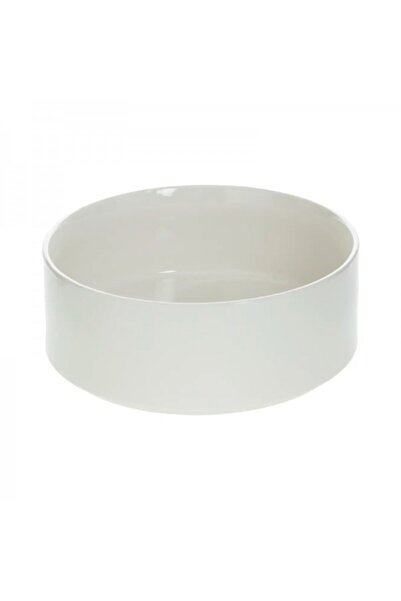 Secret de Gourmet Salad bowl with bamboo stand, Organic White, 23.4x9 cm