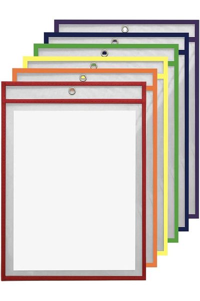 erorex Qiven Dry Erase Pockets Reusable Plastic Sleeves Waterproof Dry Erase Sheet Protectors Teaching