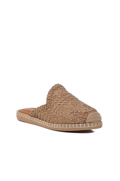 AYAKMOD 542042 Γυναικείες παντόφλες Z Tan Straw Knit