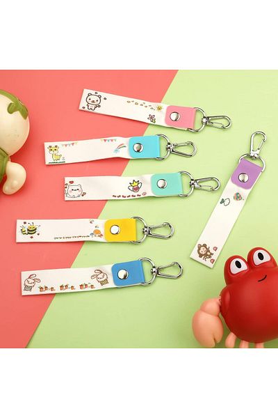erorex Backpack Name Keychain Kids Name Labels With Pen Name Tag Clips Child Id Bag Tags Name Clips For