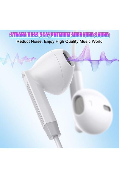 erorex سماعات أذن USB C من النوع C، سماعات رأس سلكية، سماعات أذن رقمية عالية الدقة مع ميكروفون من النوع C، سماعة رأس داخل الأذن
