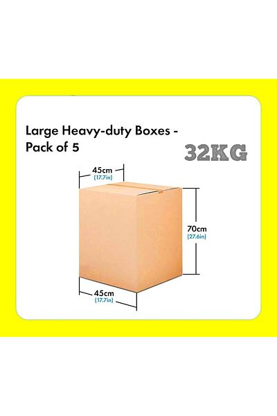 erorex 5 Pack Carton Box Large Double Wall 100 Percent Recyclable Corrugated Cardboard Moving Boxes With