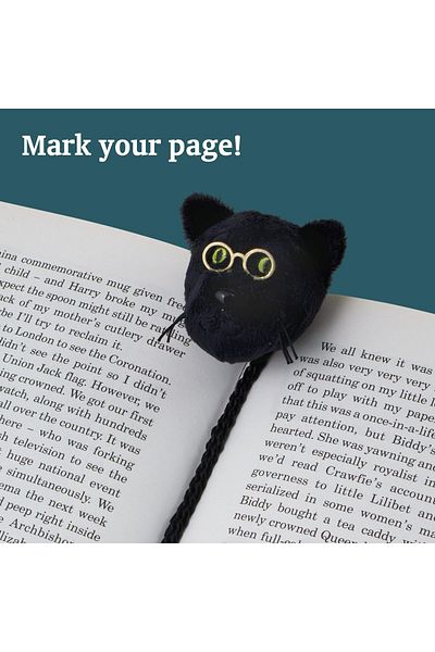 erorex Book Tails Bookmark Black Cat