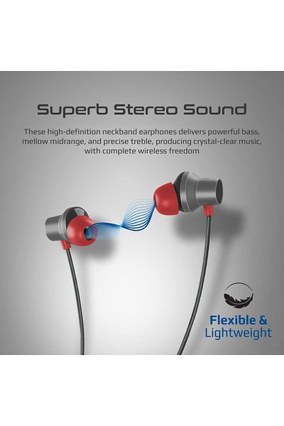 erorex Bluetooth Neckband Earphones High Fidelity Active Noise Canceling With Sweat And Rain Resistance