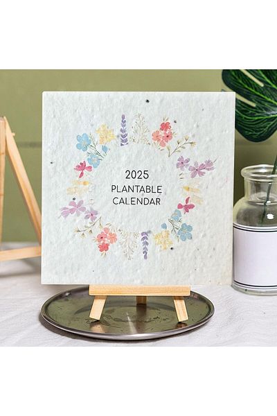 erorex Plantable Seed Calendar 2025 Modern Greenery Calendar Planner With Plantable Growing Plants 2025