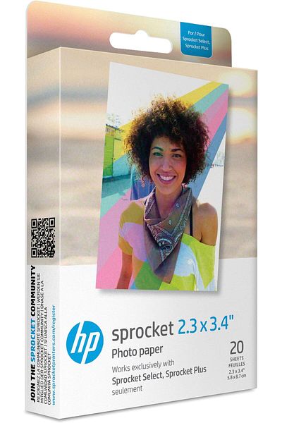 erorex Sprocket 5.8 X 8.6 Cm Premium Zink Sticky Back Photo Paper 20 Sheets Compatible With Sprocket