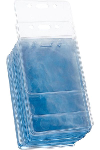erorex Clear Name Id Badge Holder Vertical Pack Of 50
