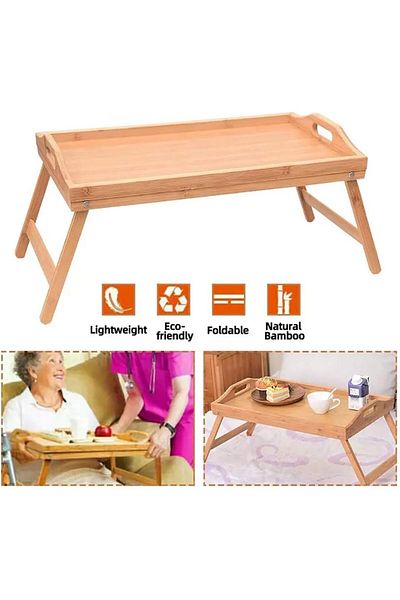 erorex Wooden Portable Foldable Computer Laptop Desk Adjustable Notebook Desk Table Bed Sofa Breakfast