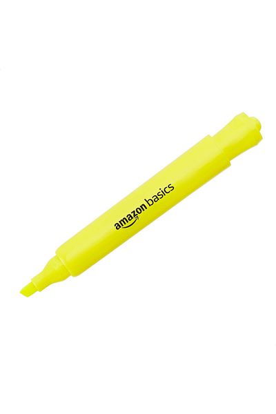 erorex Tank Style Highlighters Chisel Tip Yellow 12 Pack