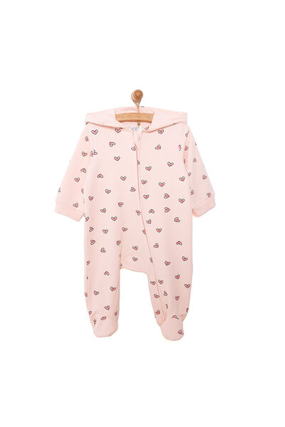 ebebek Hello Baby HelloBaby Yenidoğan Kapüşonlu Tulum Kız Bebek